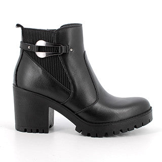 Igi&Co 6666900 Stivaletti con tacco in pelle da donna nero