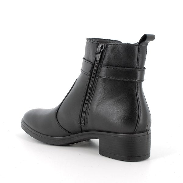 Enval Soft 6750300 Stivaletti con tacco in pelle da donna nero