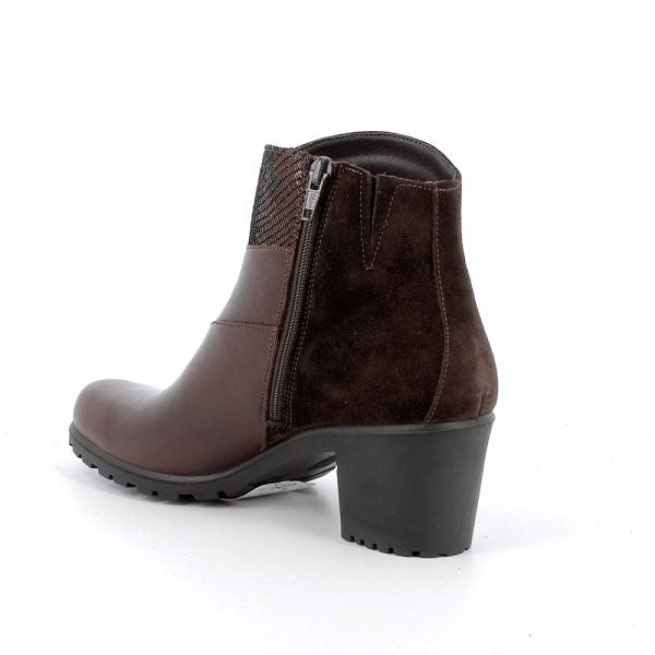 Enval Soft 6754900 Stivaletti con tacco in pelle da donna cioccolato