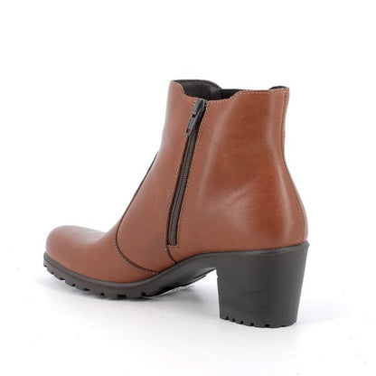 Enval Soft 6755033 Stivaletti con tacco in pelle da donna cognac