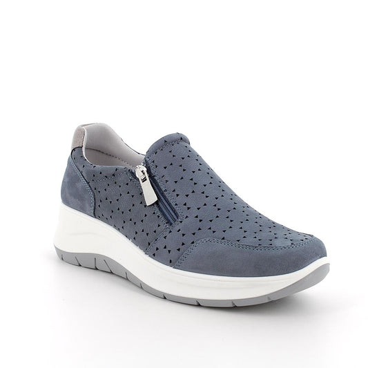 Igi&Co 7652211 Slip on con zeppa in pelle da donna avio