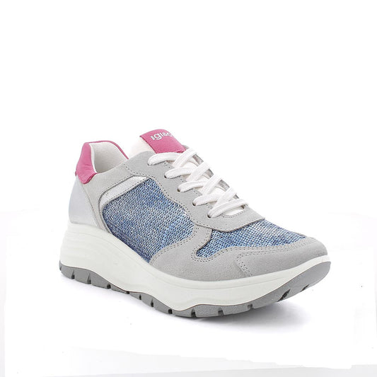 Igi&Co 7663822 Sneakers con zeppa da donna cristal
