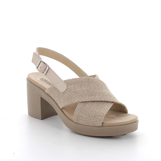 Igi&Co 7674322 Sandali con tacco da donna écru