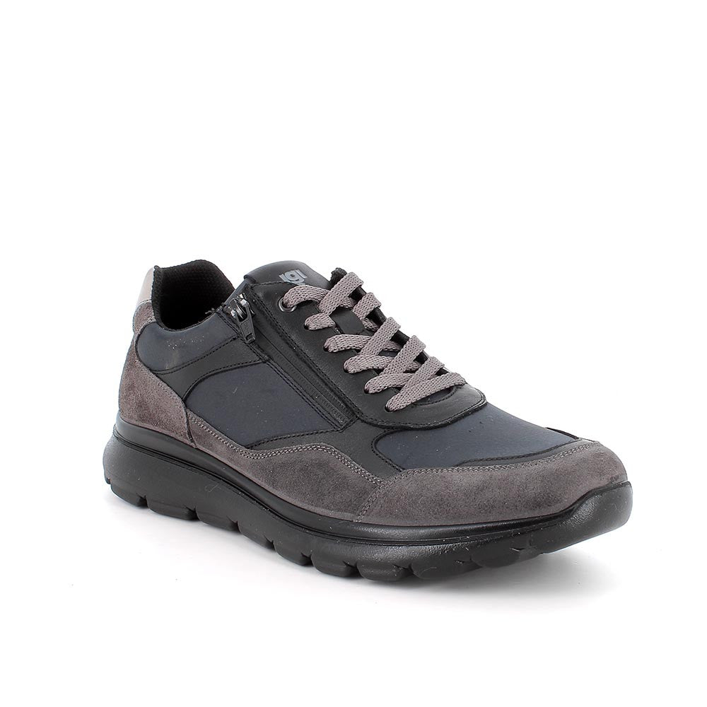 Igi&Co 8617466 Sneakers da uomo grigio e blu con zip