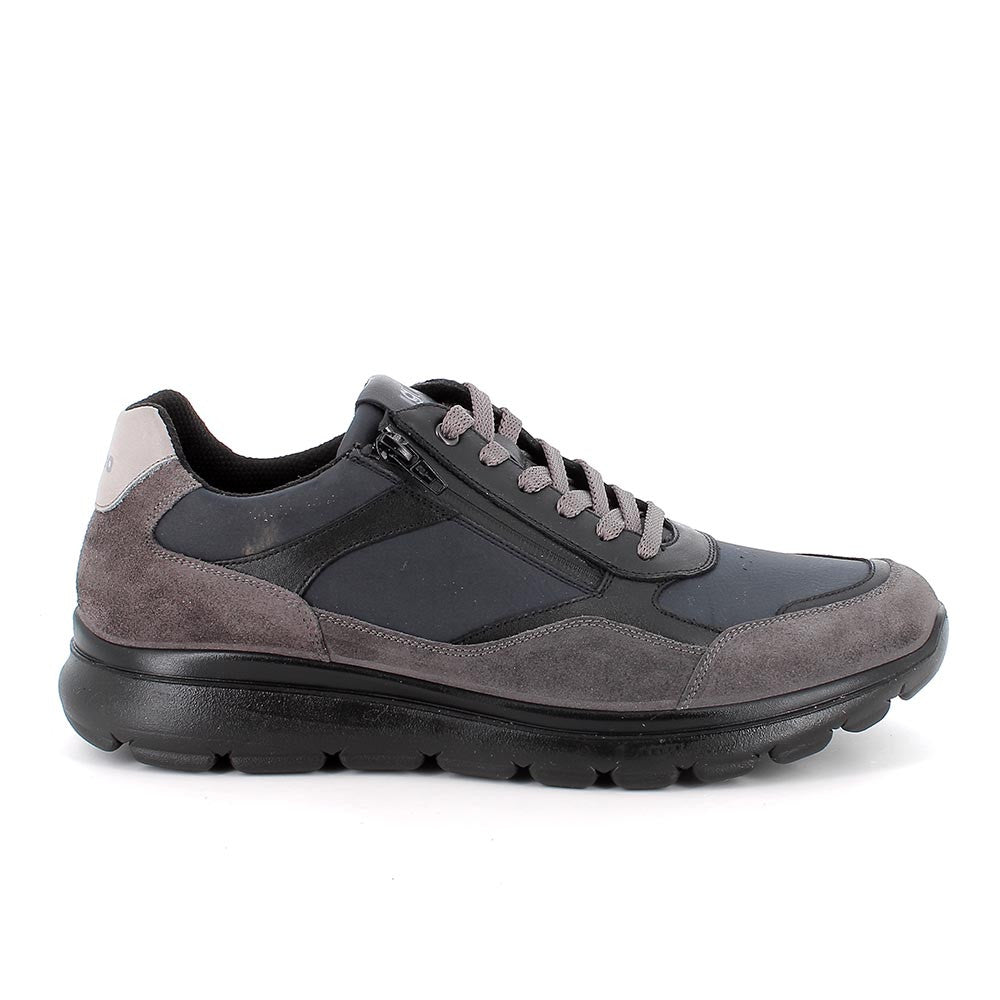 Igi&Co 8617466 Sneakers da uomo grigio e blu con zip