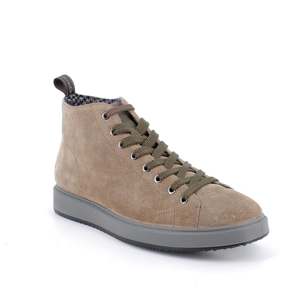 Igi&Co 8634055 Sneakers alte da uomo beige con lacci