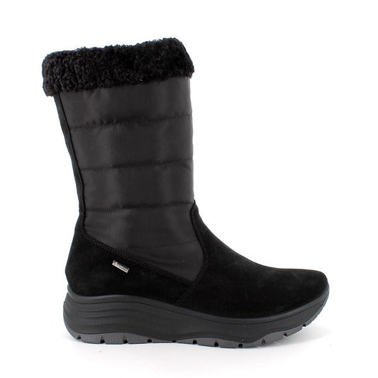 Igi&Co 8657200 Stivali gore-tex con zeppa da donna nero con zip