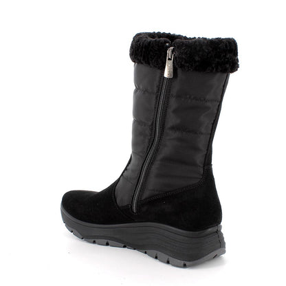 Igi&Co 8657200 Stivali gore-tex con zeppa da donna nero con zip