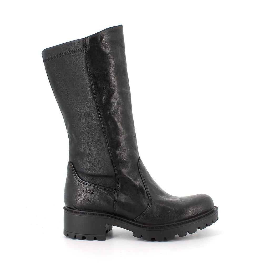 Igi&Co 8663200 Stivali con tacco da donna nero con zip