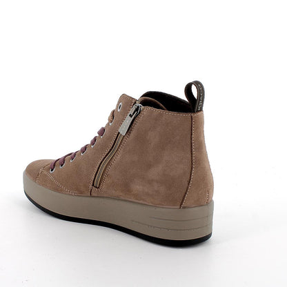 Igi&Co 8668222 Sneakers alte da donna beige con zip