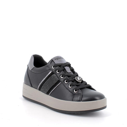 Igi&Co 8668600 Sneakers da donna nero con lacci