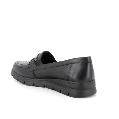 Enval Soft 8756700 Mocassini neri da donna in pelle