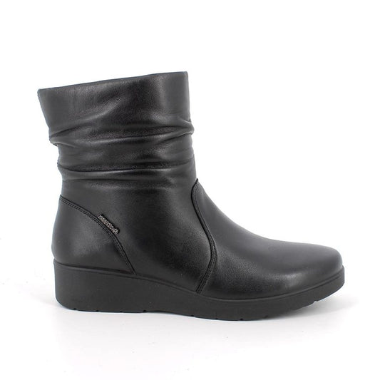 Enval Soft 8761600 Stivaletti con zeppa in pelle da donna nero