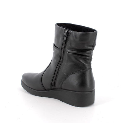 Enval Soft 8761600 Stivaletti con zeppa in pelle da donna nero