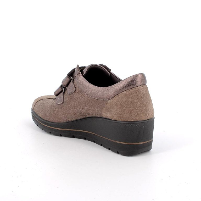 Enval Soft 8763822 Scarpe con zeppa da donna taupe laminato-taupe