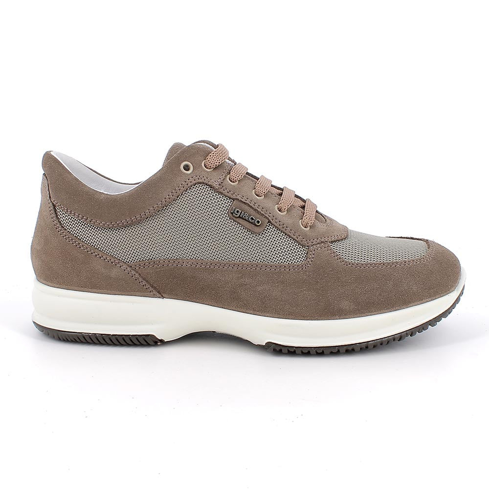 Igi&Co 1113122 Sneakers da uomo beige e marrone con lacci