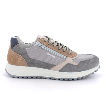 Igi&Co 1118611 Sneakers da uomo grigio con zip