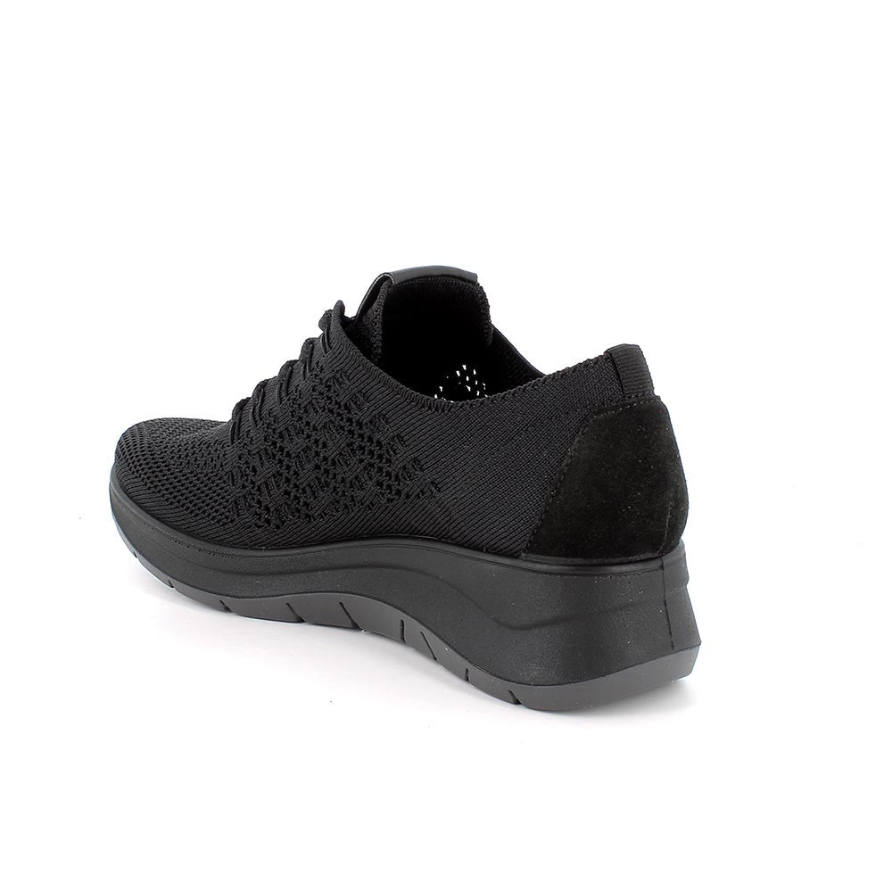 Igi&Co 1140800 Scarpe con zeppa da donna nero con lacci