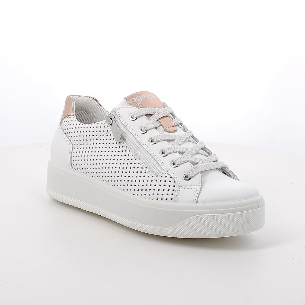 Igi&Co 1144511 Sneakers da donna bianco con zip