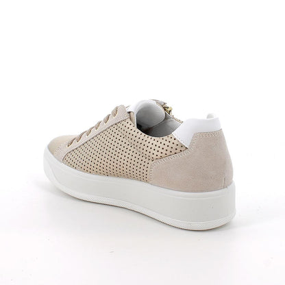 Igi&Co 1144544 Sneakers da donna platino e beige con zip