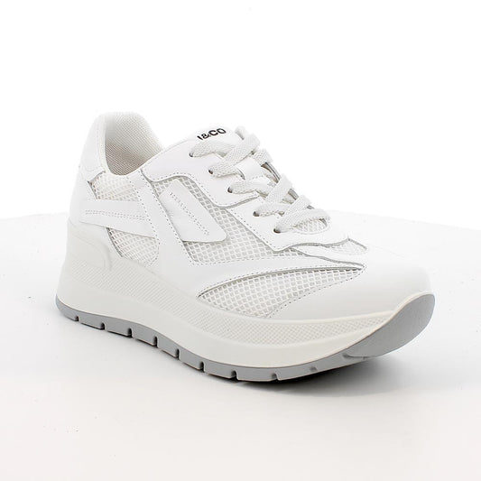 Igi&Co 1156900 Sneakers con zeppa da donna bianco con lacci