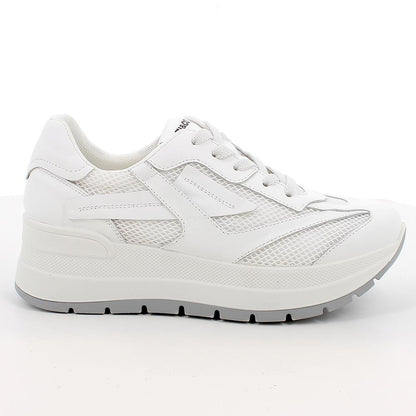 Igi&Co 1156900 Sneakers con zeppa da donna bianco con lacci