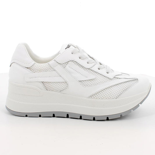 Igi&Co 1156900 Sneakers con zeppa da donna bianco con lacci