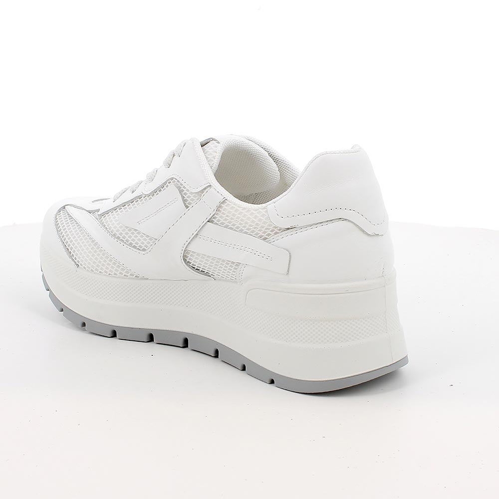 Igi&Co 1156900 Sneakers con zeppa da donna bianco con lacci