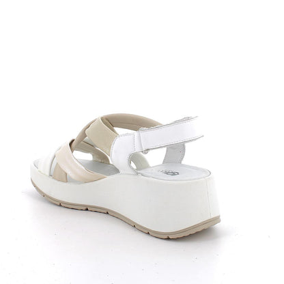 Igi&Co 1163122 Sandali con zeppa da donna bianco e beige con strap