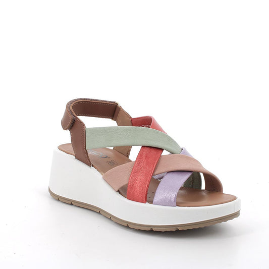 Igi&Co 1163144 Sandali con zeppa da donna rosso e beige con strap