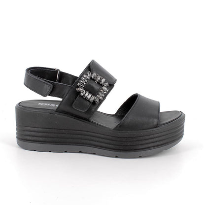 Igi&Co 1164500 Sandali con zeppa da donna nero con strap