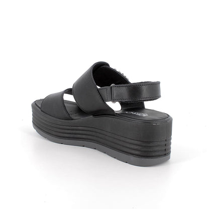 Igi&Co 1164500 Sandali con zeppa da donna nero con strap