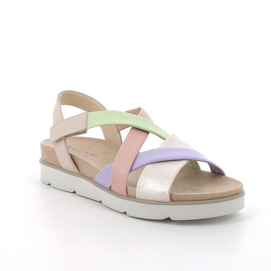 Igi&Co 1167300 Sandali da donna beige e verde con strap