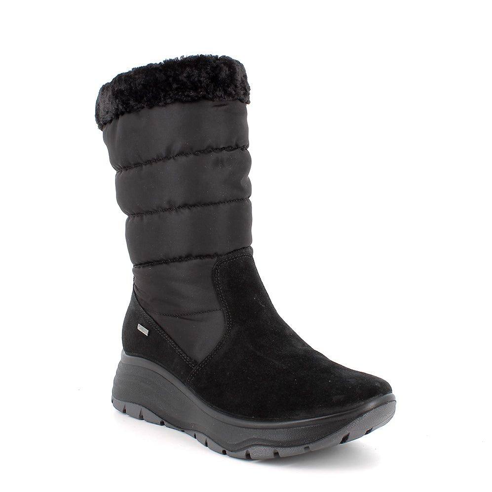 Igi&Co 2155100 Stivali GORE-TEX® con zeppa da donna nero con zip