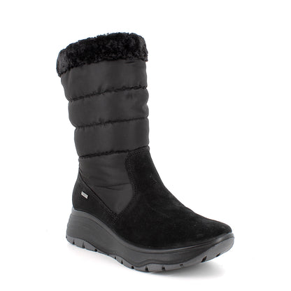 Igi&Co 2155100 Stivali GORE-TEX® con zeppa da donna nero con zip