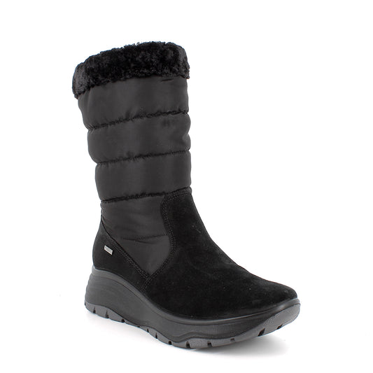 Igi&Co 2155100 Stivali GORE-TEX® con zeppa da donna nero con zip