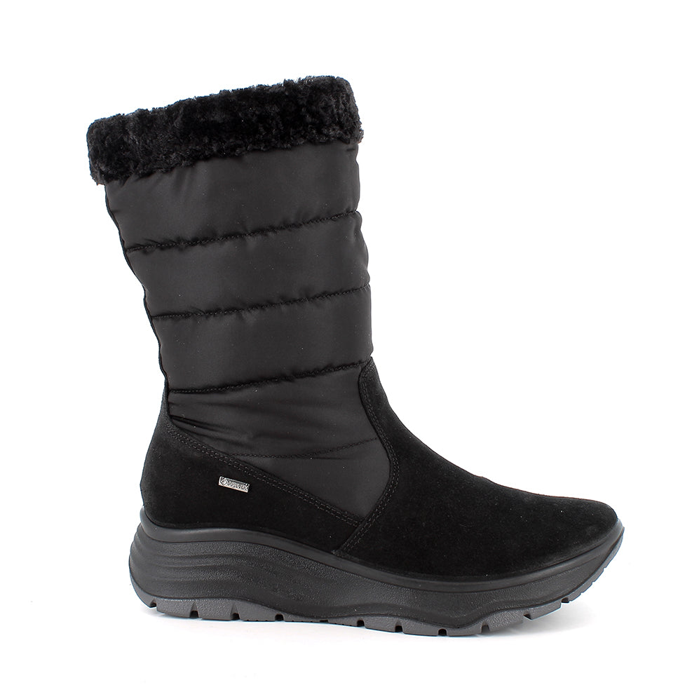 Igi&Co 2155100 Stivali GORE-TEX® con zeppa da donna nero con zip