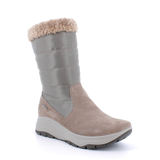Igi&Co 2155111 Stivali GORE-TEX® con zeppa da donna beige con zip