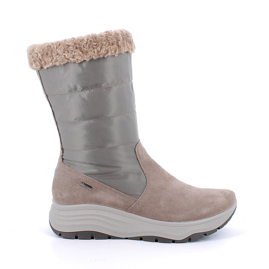 Igi&Co 2155111 Stivali GORE-TEX® con zeppa da donna beige con zip