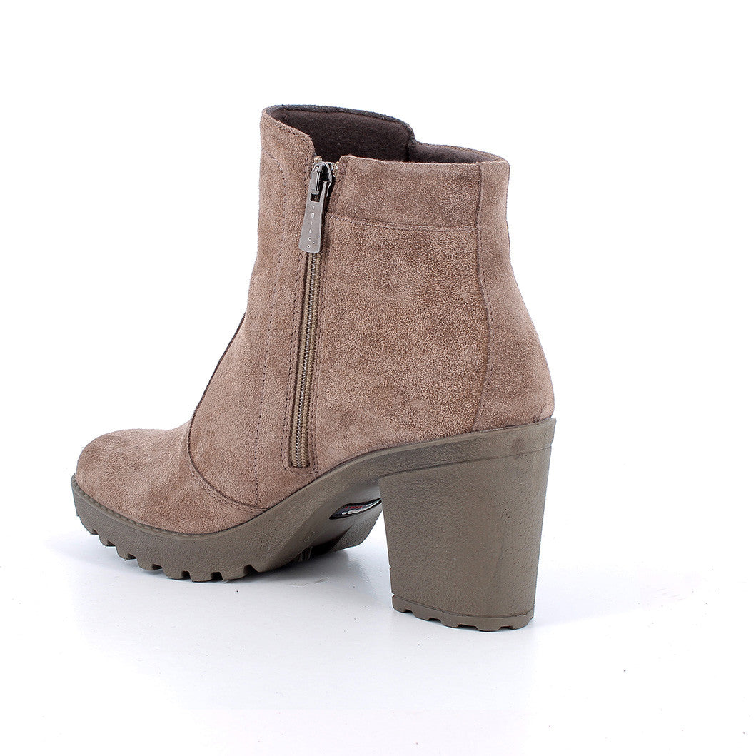 Igi&Co 2159922 Stivaletti con tacco da donna beige con zip