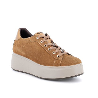 Igi&Co 2170544 Sneakers con zeppa da donna marrone con lacci