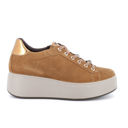 Igi&Co 2170544 Sneakers con zeppa da donna marrone con lacci