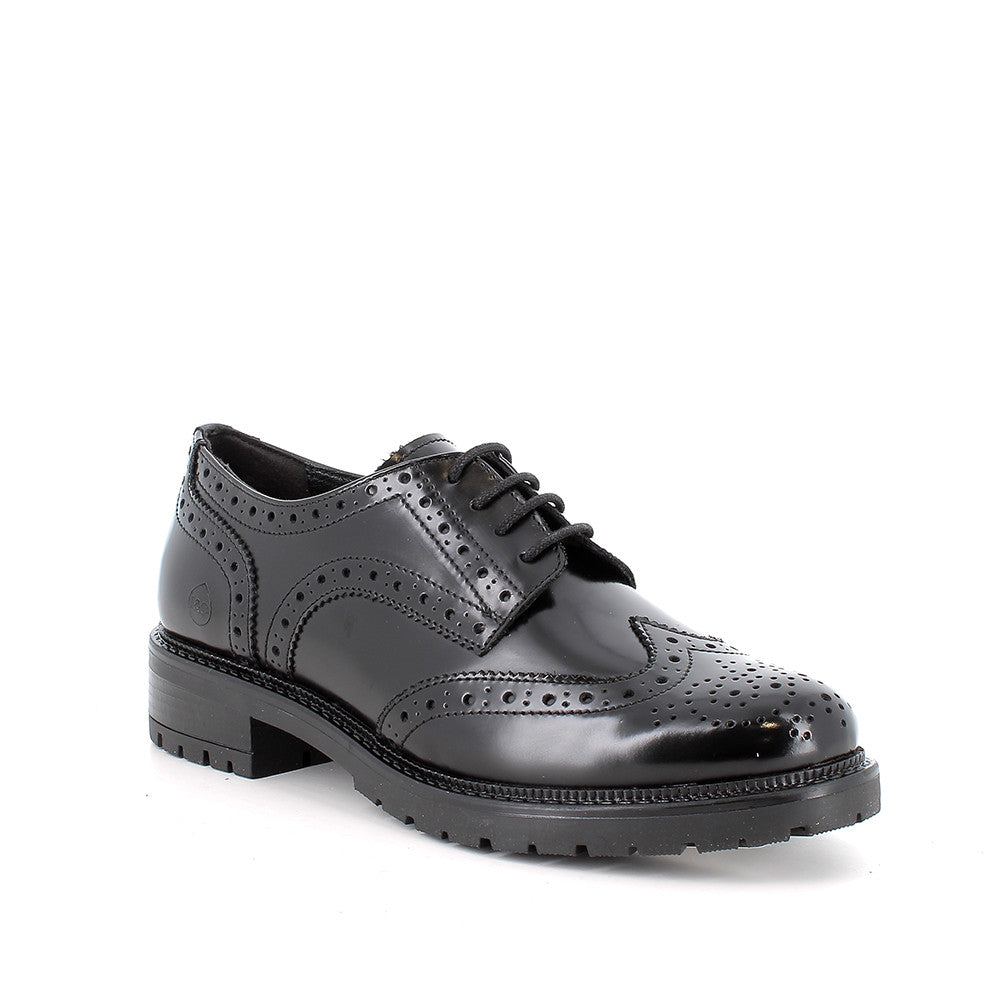 Igi&Co 2185800 Stringate con tacco da donna nero con lacci