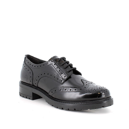 Igi&Co 2185800 Stringate con tacco da donna nero con lacci
