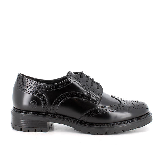 Igi&Co 2185800 Stringate con tacco da donna nero con lacci