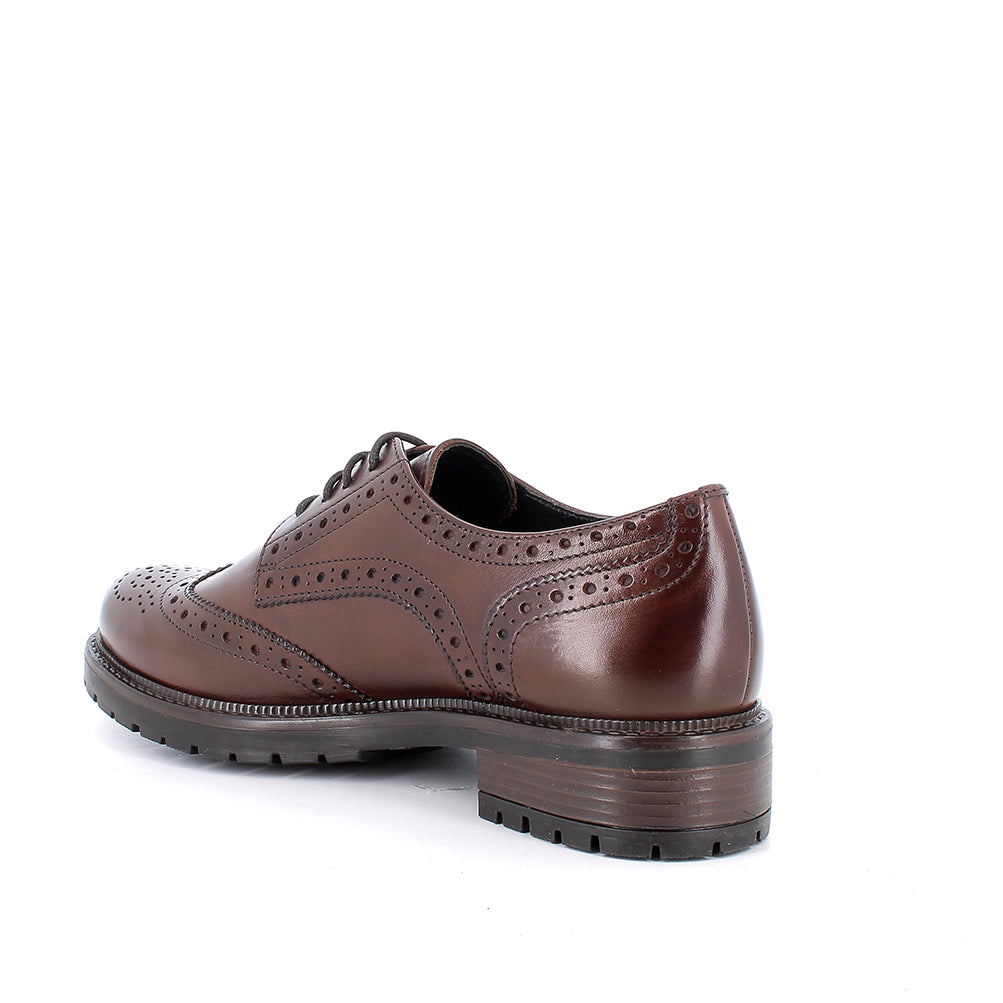 Igi&Co 2185811 Stringate con tacco da donna marrone con lacci