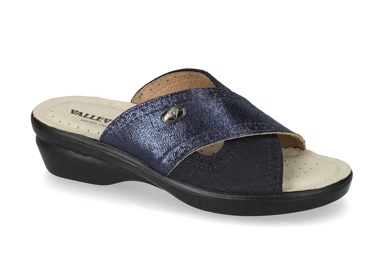 Valleverde 25301 ciabatta donna con sottopiede in pelle