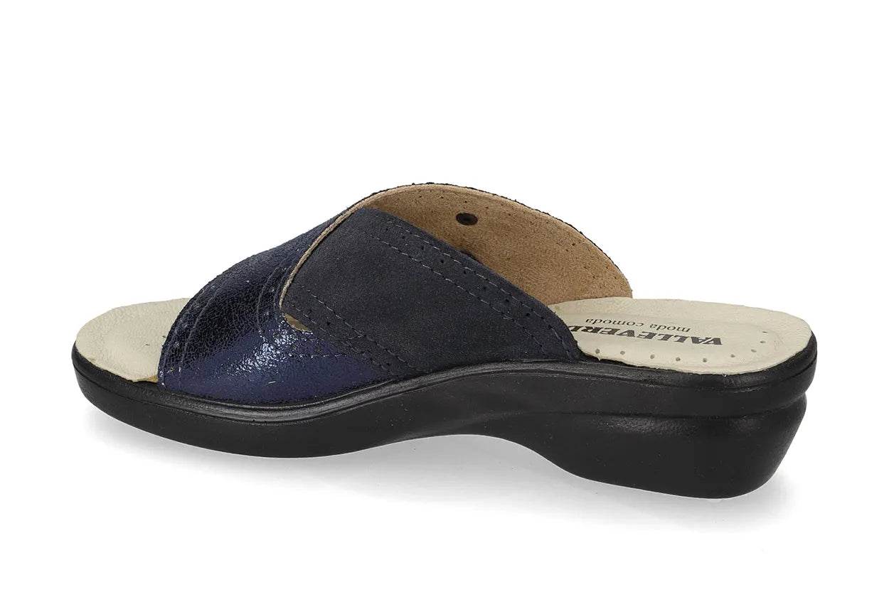 Valleverde 25301 ciabatta donna con sottopiede in pelle