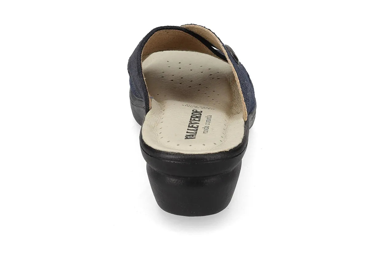 Valleverde 25301 ciabatta donna con sottopiede in pelle