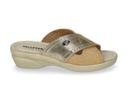 Valleverde 25301 ciabatta donna con sottopiede in pelle